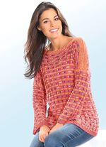 Trui van hoogwaardig garen met bedrukt effect 