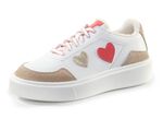 ELENA EDEN sneakers versierd met schattige hartjes WIT-BONTE
