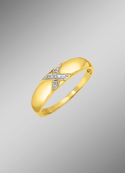 Elegante damesring in kruisdesign 