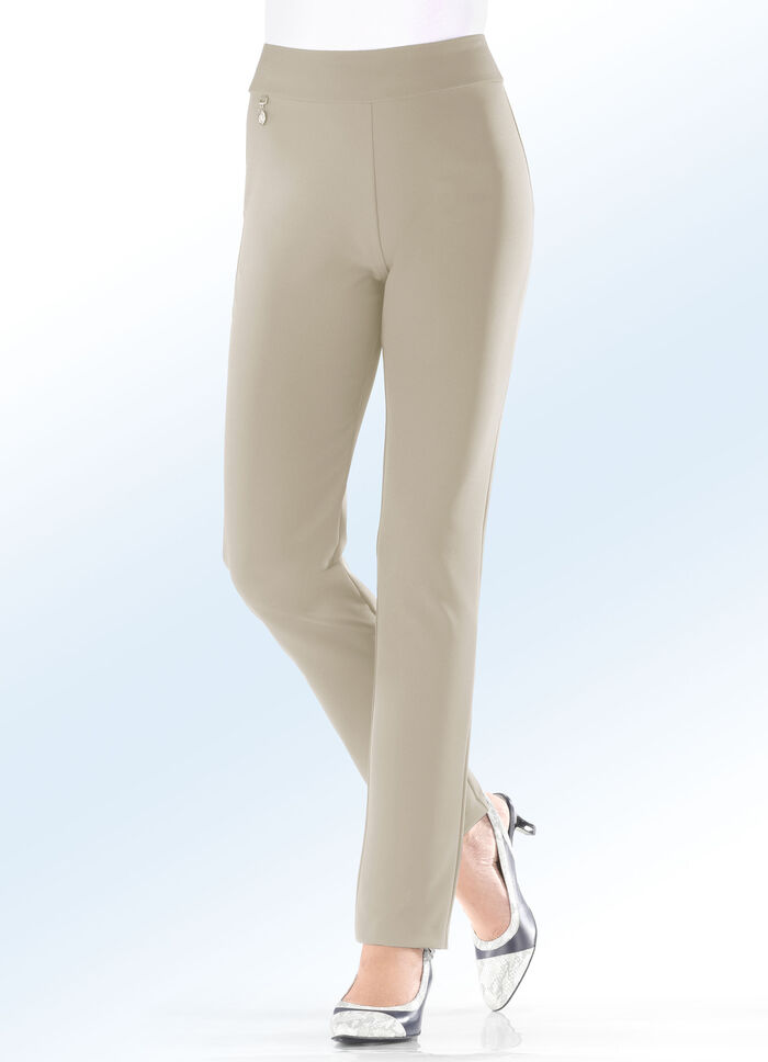 Broek met ingewerkte shaping-inzet BEIGE