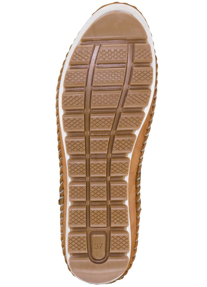 Gemini, comfortabele damespantoffels, breedte G, met uitneembaar voetbed KAMEEL