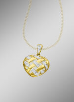 Hart-kettinghanger met diamanten 