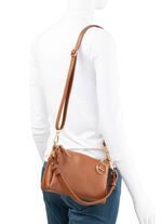 Laurina, mini tas, dames, met afneembare, verstelbare schouderband COGNAC