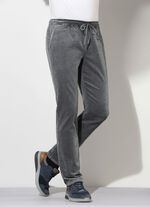 Corduroy broek met elastische tailleband in 3 kleuren GRIJS