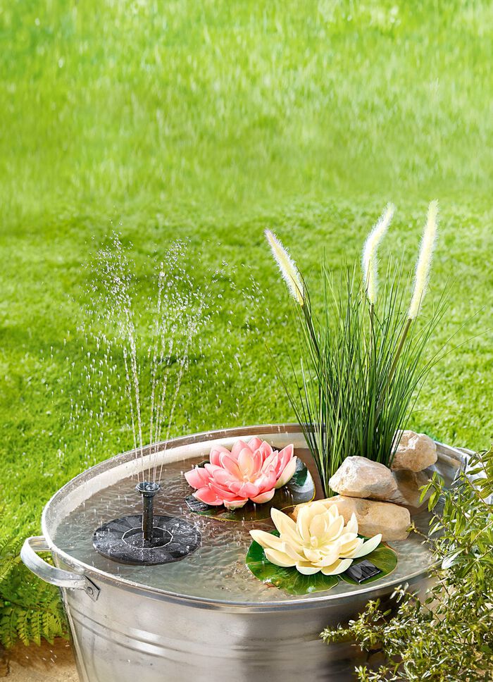 Zonnefonteinset voor fonteinen en vijvers 