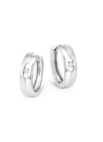 Prachtige opvouwbare oorringen met synth. zirkonia 