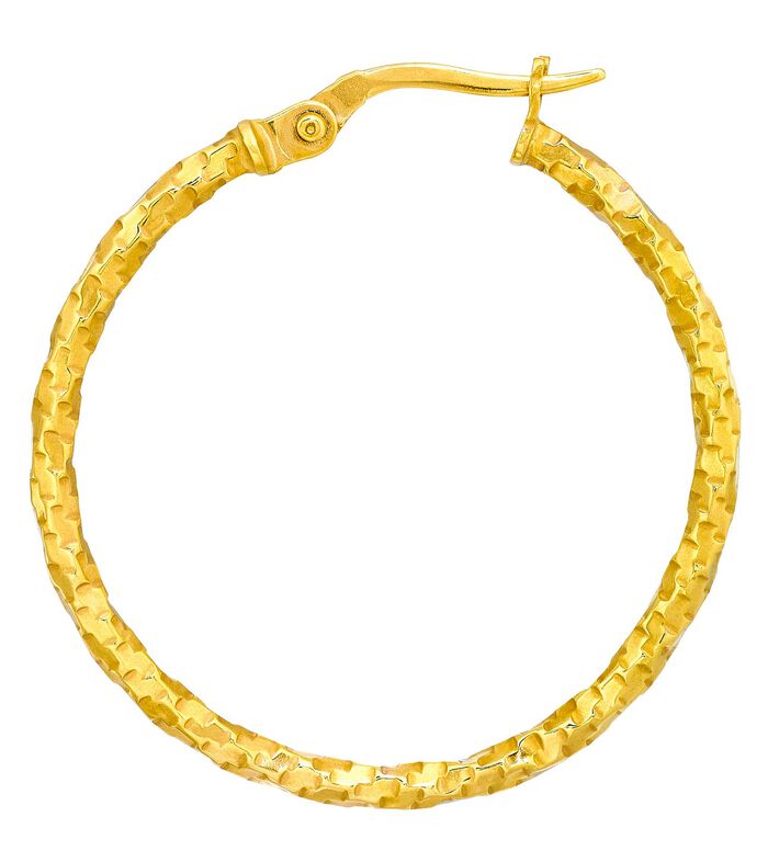 Gedraaide oorringen met structuur 