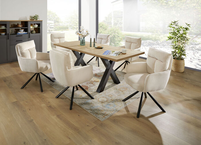 Set van 2 stoelen met armleuningen CREME