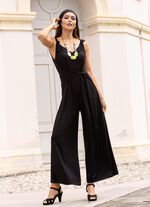 Jumpsuit met aangehechte tailleband in 3 kleuren 