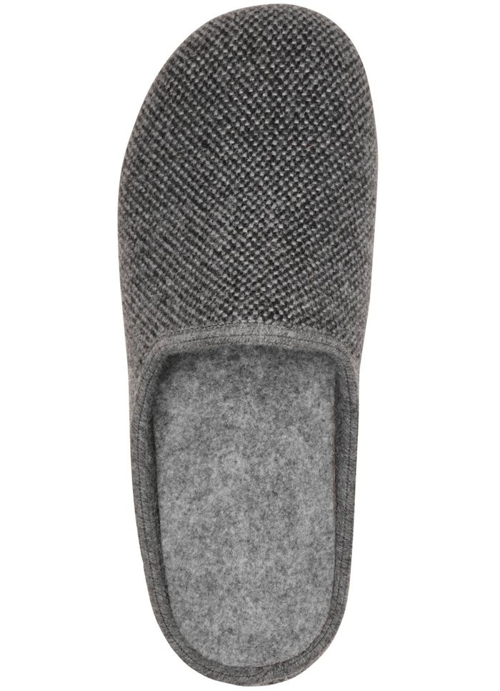 Pantoffels van textiel met een subtiel patroon 