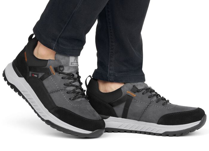 Rieker sneakers met vetersluiting BRUIN-ZWART