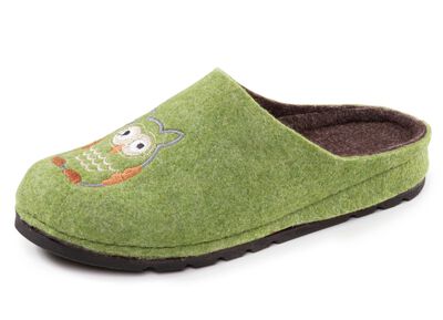 Klassieke damespantoffels, gemaakt van viltmateriaal 