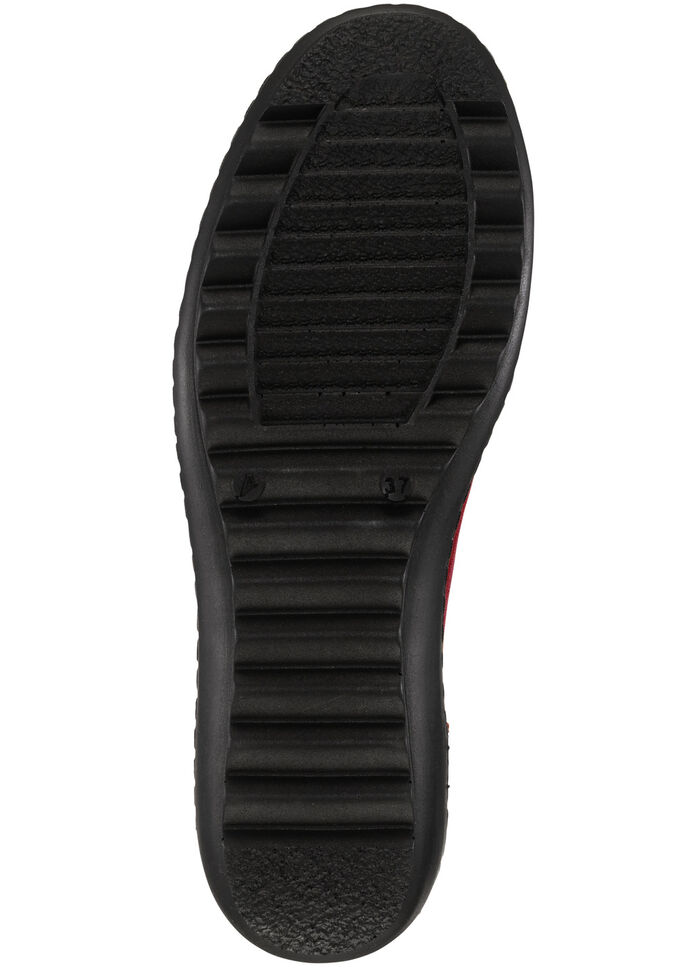 Gemini pantoffels met decoratieve elastische inzetstukken ROBIJNROOD