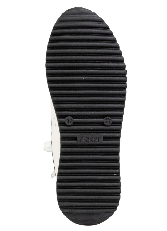 Rieker veterlaarsje in luipaardprint of denimstijl BLAUW-WIT