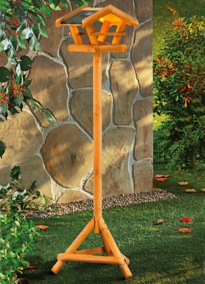 Vogelvoederhuisje met verlichting 