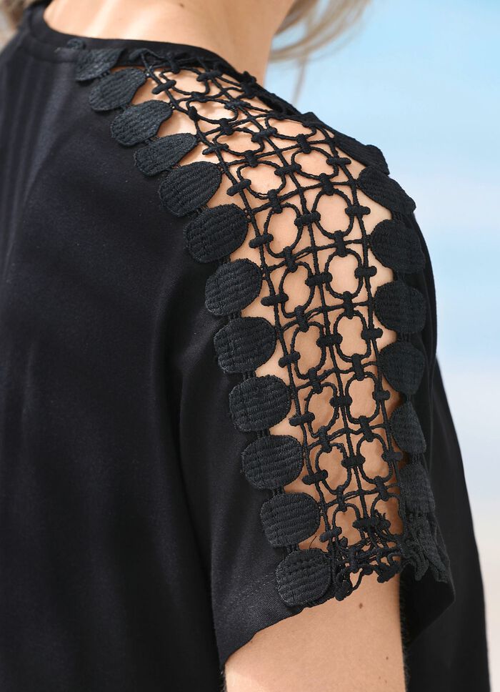 Laurina tweepack jurken met borduurkant 