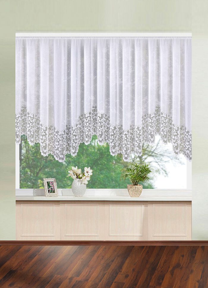 Hemels booggordijn met universele railband 