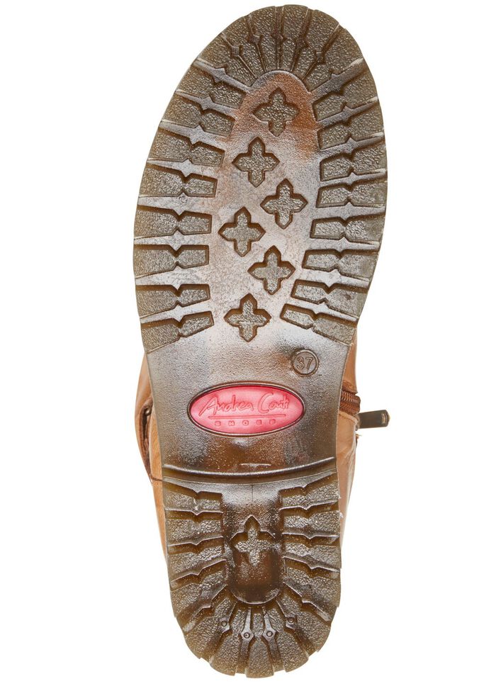 Andrea Conti laarsje met verstelbare klittenbandsluiting COGNAC