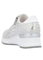 Rieker vetersneakers gemaakt van bedrukt synthetisch materiaal LICHTGRIJS-ZILVER