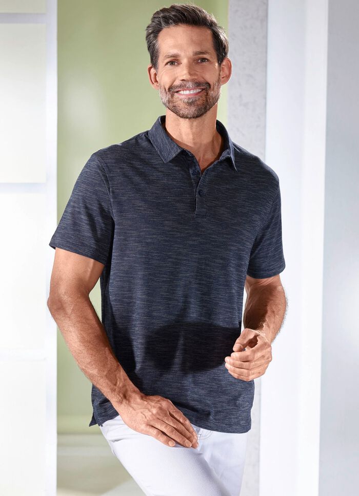 Poloshirt met zijsplitten 