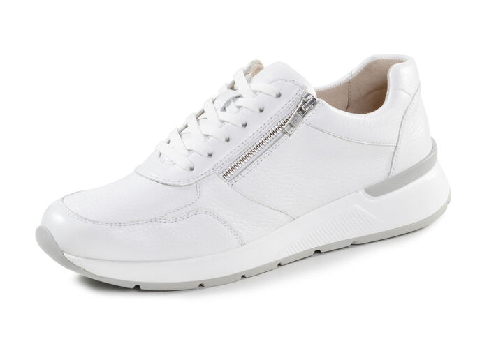 GINO GALANTE, klassieke herensneakers, met rits WIT