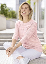 Trui in een delicate mix van patronen ROSÉ