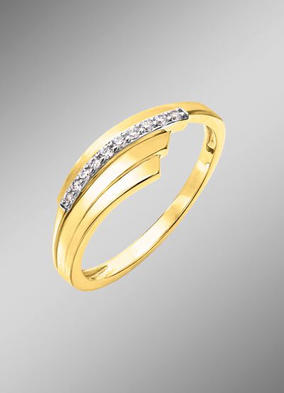 Prachtige damesring met synthetische zirkonia 