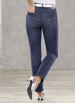Afslankende jeans in 5-pocketmodel DONKERBLAUW