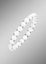 Elastische armband met zoetwaterparels 