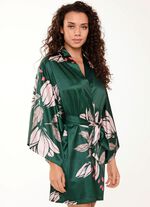 LingaDore huisjas in kimonovorm met kleurrijk printdesign 