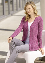 Vest gemaakt van gemêleerd garen BES GEVLEKT