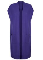 Lang gebreid kasjmier vest 