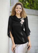 Chique tuniek met decoratief bloemmotief 