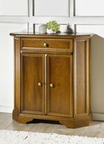 Dressoirserie met messingkleurige metalen knoppen NOTENBOOM