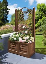 Kunststof plantenbak in een mooie houtlook 