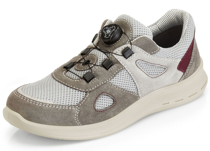 Sneakers met praktische snelsluiting GRIJS-BORDEAUX