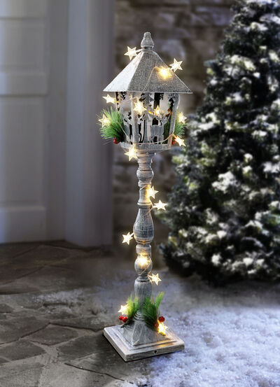 Metalen lantaarn met timerfunctie 