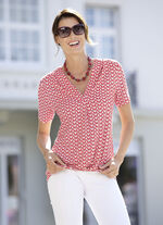 Shirt met smokwerk op de rug in 2 kleuren ROZE-BEIGE-KLEURIG