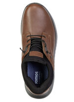 Comfortabele herenpantoffels, breedte H, met uitneembaar voetbed KASTANIE