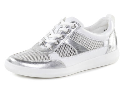 ELENA EDEN sneakers van nappaleer en luchtig textiel in mesh-look 