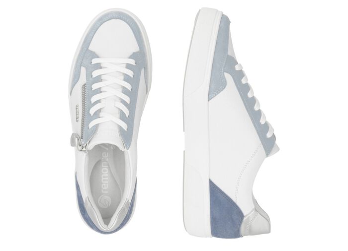 Remonte sneakers gemaakt van nappa- en su&egrave;deleer met metallic afwerking 