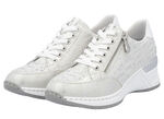 Rieker vetersneakers gemaakt van bedrukt synthetisch materiaal LICHTGRIJS-ZILVER