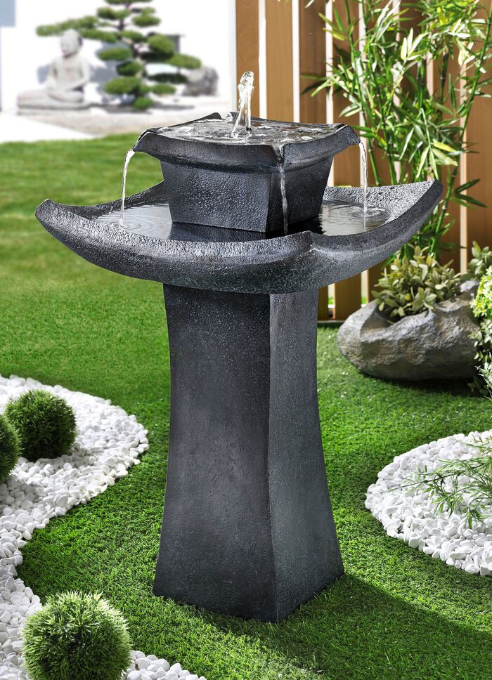 Zonnefonteinpagode met een bedrieglijk echte steenlook 