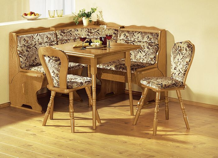 Hoekbankgroep, 4-delig, verschillende uitvoeringen EIKEN ROBUUST