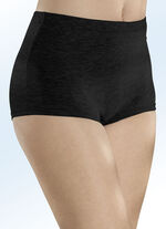 Set van vier broeken met elastische band 2X ZWART, 2X GRIJS GEVLEKT