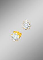 Oorbellen met briljanten en diamanten 