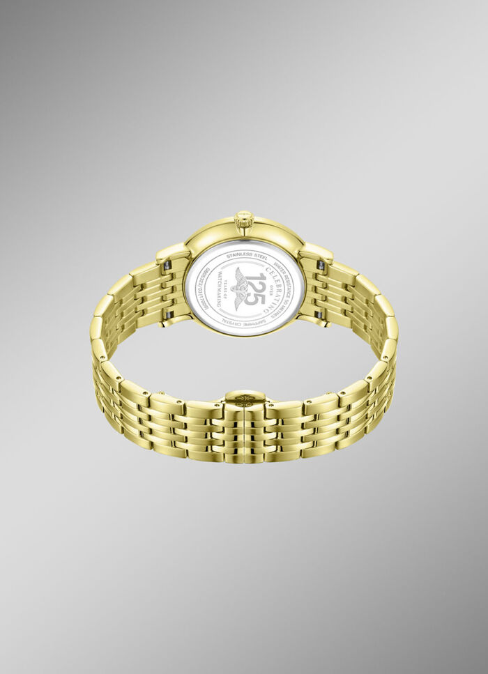 Roterend quartz herenhorloge met roestvrijstalen bandkast 