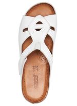 Gemini muiltjes met decoratieve elastische band WIT