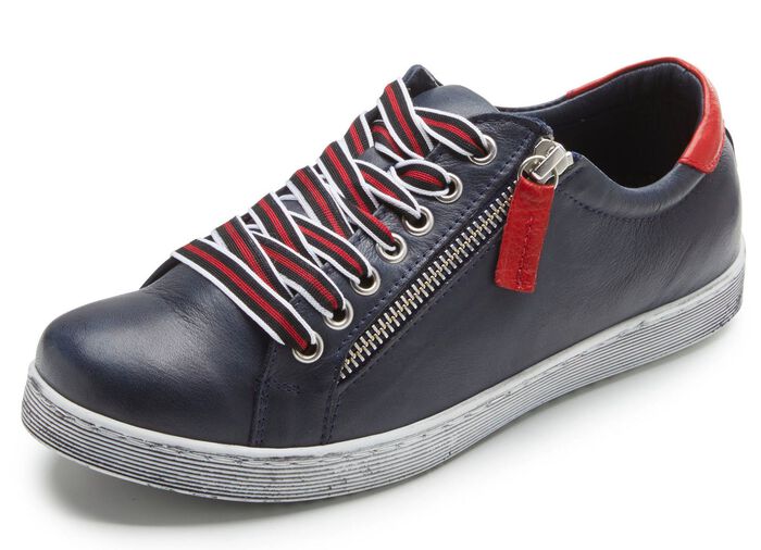 Andrea Conti sneakers met slimme contrasterende vetersluiting 