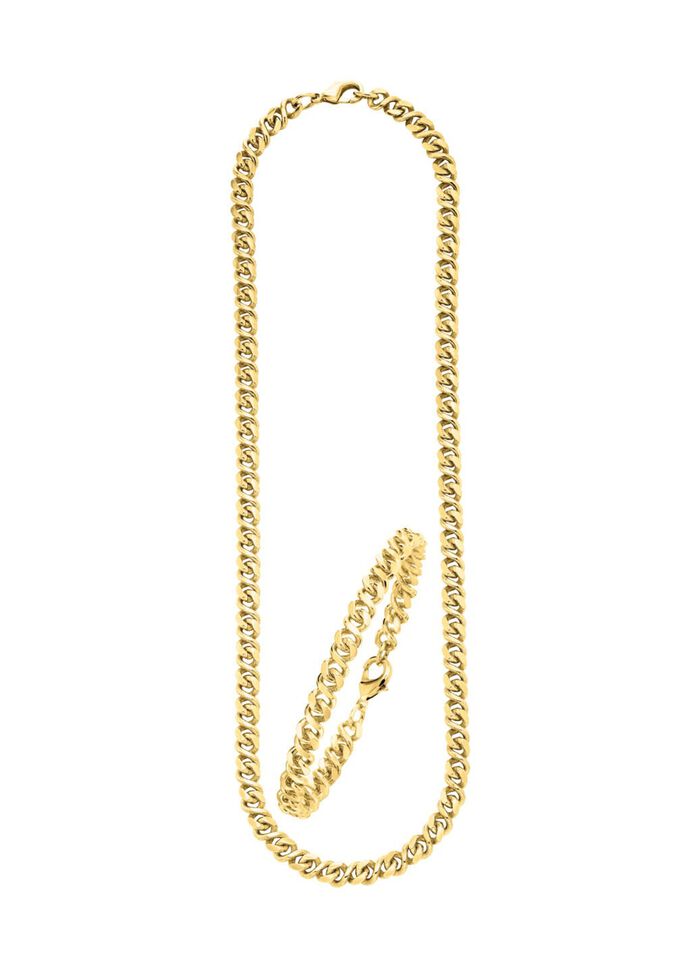 Sieradenset met 2-delige achtvormige ketting 